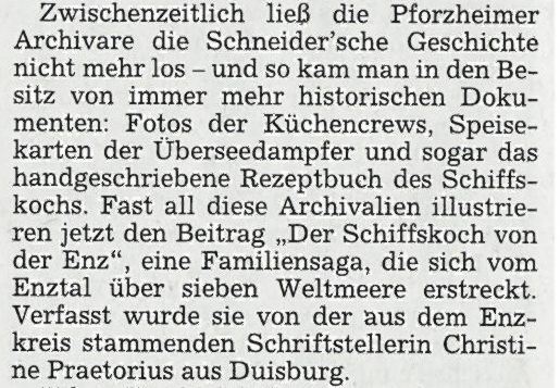 Vaihinger Kreiszeitung, 24.11.2012, Ausschnitt